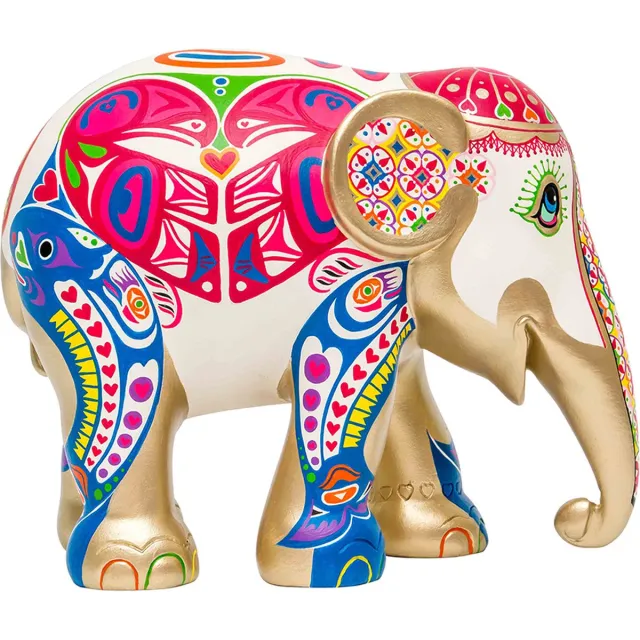 Elephant Parade Love Wild, Love Free - Handgemaakt Olifanten Beeldje - 10cm Multi