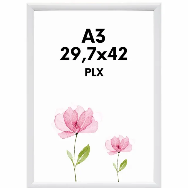 Gedeon Wit A3 Fotolijst 29,7x42 cm - Plexi, Diploma, Universeel