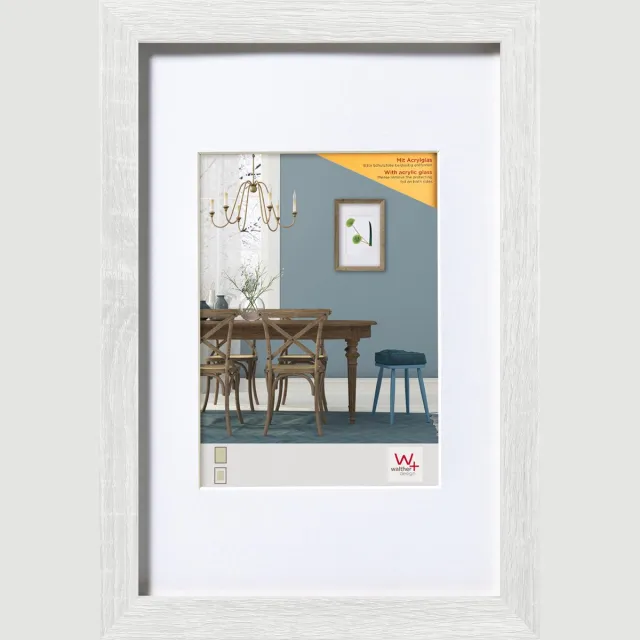 Walther Fiorito - MDF Houten lijst - Fotoformaat 50x70 cm - Kunstglas - Wit