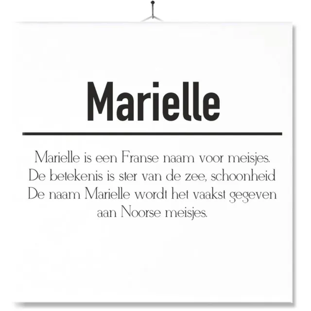 MC Living Tegel Met Opdruk | Betekenis | Kado | Cadeau | Met Naam - Marielle Multi-Color