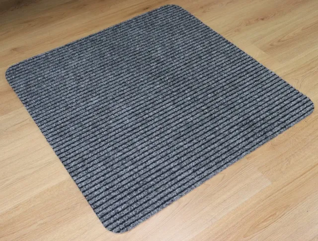 Prima Heavy Duty - Ribbel - Deurmat - Schraapmat - grijs - 90x90cm - antislip