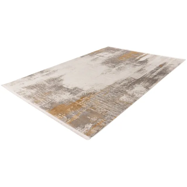 Batucci Modena Vloerkleed - Laagpolig - Modern Tapijt - Zilver Goud - Hotel-chique Stijl - Duurzaam en Comfortabel