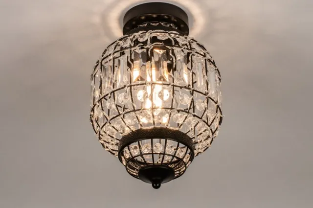 Lumidora Plafondlamp 74334 - Plafonniere - MO - E27 - Zwart - Metaal - ⌀ 22 cm