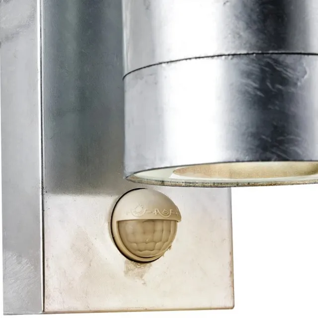 Nordlux Doos 3x Nordlux Tin LED Wandlamp | 1x GU10 Max 25W | ip54 | Dimbaar Bewegingssensor Zilver