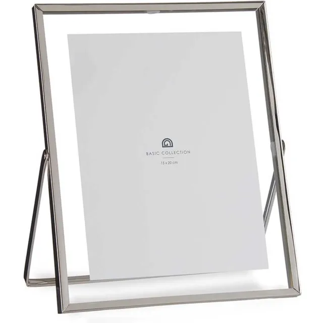 Giftdecor Fotolijstje voor 15 x 20 cm foto - zilver - metaal - Modern - frame 20 x 25 cm - staand