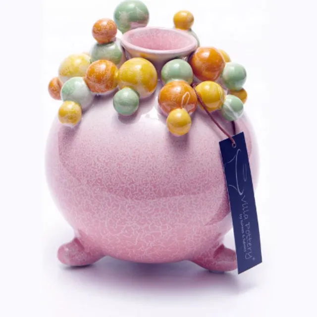 Villa Pottery Vaas - Villa Pottery - Woondecoratie - Decoratie - Voorjaar - Porselein - Waterdicht - Piccadilly 1_2 Pink Roze