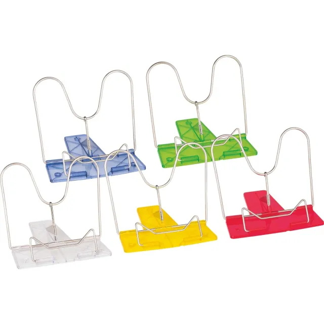Imperatoris Boekenstandaard – Boekhouder voor Receptenboekhouder/Kookboek Standaard & Koffietafelboek – Tablethouder/Boeksteun - 5 stuks White, yellow, red, blue, green