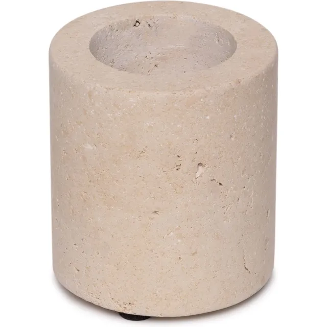 Mooisa Travertine waxinelichthouder M Ø6x7cm Beige