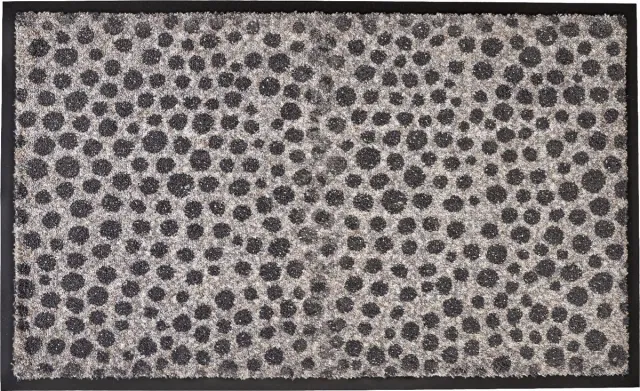 MD-Entree MD Entree - Deurmat - Schoonloopmat - Soft&Design - 55 x 90 cm - Dots Natural - Vloerkleed - Met antislip - Machine wasbaar - Vocht absorberend - Hoge dichtheid 600gr/m2 Grijs