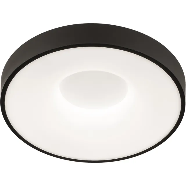 Lumidora Plafondlamp 75028 - Plafonniere - BORLIND - Ingebouwd LED - 24.0 Watt - 2400 Lumen - 6500 Kelvin - Zwart - Kunststof - Met dimmer - Badkamerlamp - ⌀ 29 cm