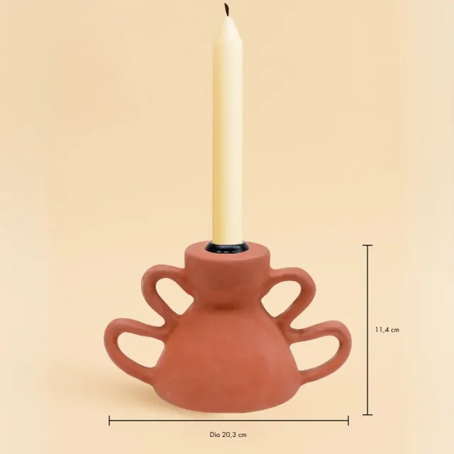 everdesistudio Joy Terracotta Kaarsenhouder Sculptuur - Model 1 - Ever Desi Studio