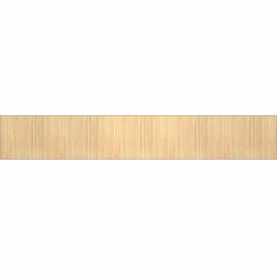 vidaXL Vloerkleed rechthoekig 80x1000 cm bamboe lichtnaturel beige, foto 3