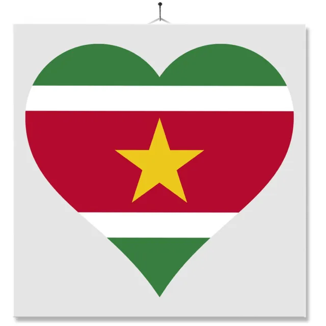 MC Living Tegel Met Opdruk | Hart | Vlag | Suriname Multi-Color
