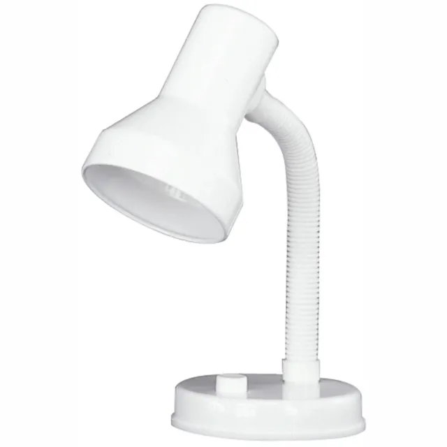 Qualu LED Bureaulamp - Tafelverlichting - Torna Printon - E27 Fitting - Rond - Mat Wit - Kunststof
