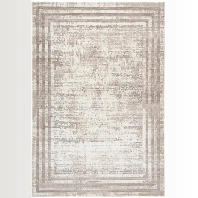 Dutch XXL Vintage Vloerkleed | Tapijt | Paris | Kader | Taupe | 120x170 cm