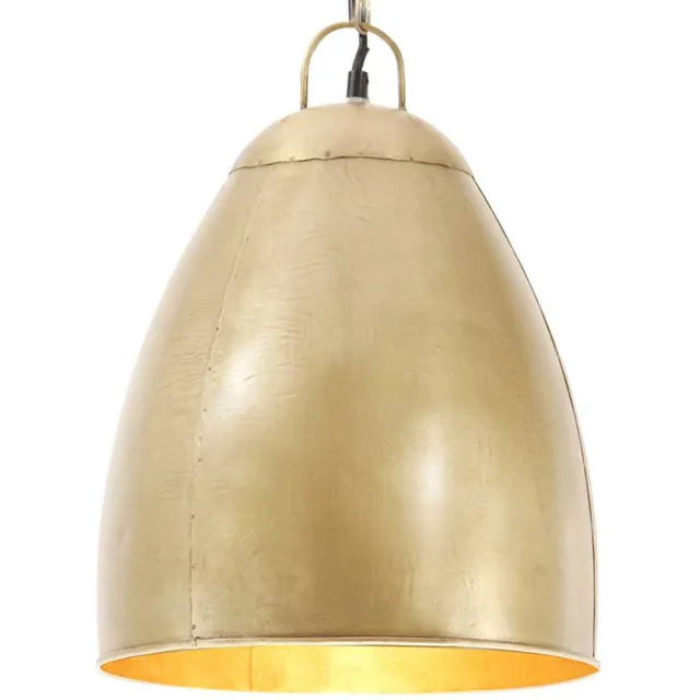 vidaXL Hanglamp industrieel rond 25 W E27 32 cm messingkleurig Goud