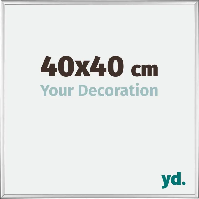 yd. Your Decoration - Fotolijst 40x40 cm - Aluminium - Zilver Hoogglans - Kent