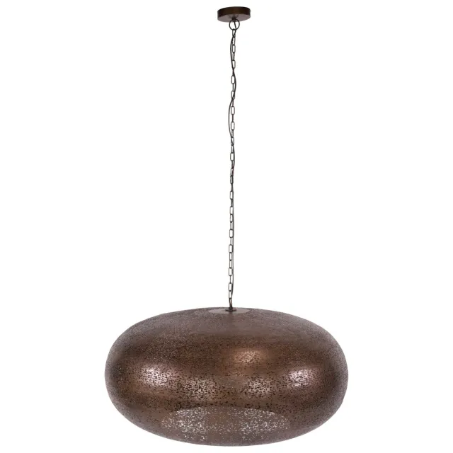 Nest of Nora Hanglamp Nyro - ø90 cm - Geperforeerde metalen kap - Antiek koper