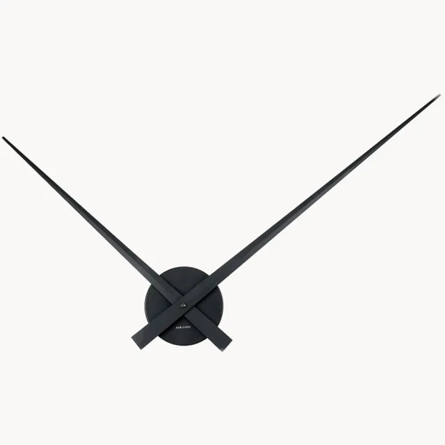 Karlsson Little Big Time wandklok, alu zwart, Ø77,5 cm