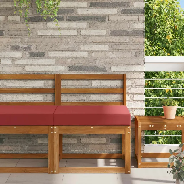 vidaXL Buiten bankkussen Polyester Wijnrood 60 x 60 cm