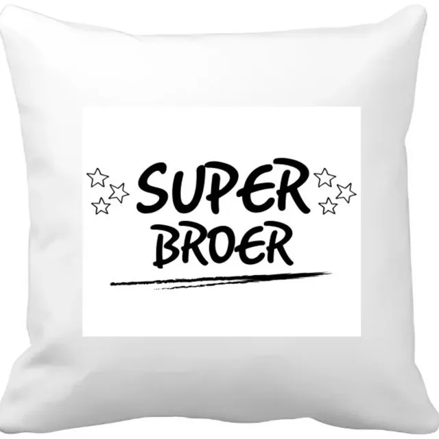 Akyol super broer Kussen hoes - Broer - je broer - verjaardagscadeau - cadeau voor broer - gift - kado - 40 bij 40 cm Multicolor