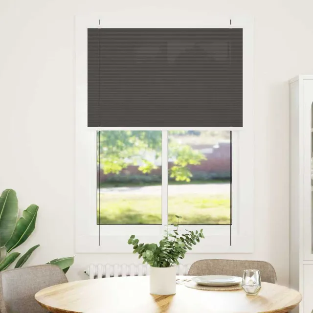 vidaXL Plissé rolgordijn 90x100 cm stofbreedte 89,4 cm polyester zwart