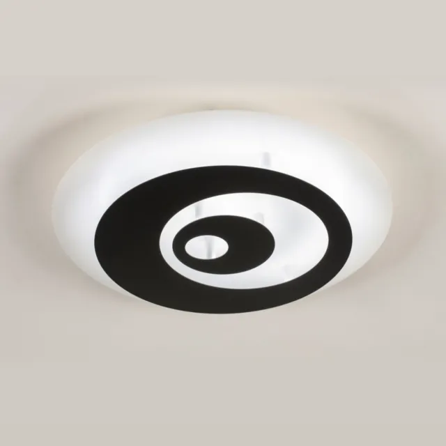 Lumidora Plafondlamp 74658 - Plafonniere - NEVIS - Ingebouwd LED - 18.0 Watt - 1650 Lumen - 2700 Kelvin - Zwart - Wit - Metaal - Met dimmer - ⌀ 40 cm