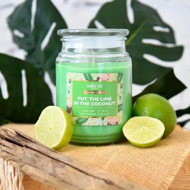 Candle-Lite Candle Light - Lime - 510 gram - 110 branduren - Trendy Groen