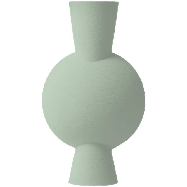 Layvo DESSA Vaas - Salie - D15 x H25 cm - droogbloemen vaas - moderne vaas - gerecycled plastic
