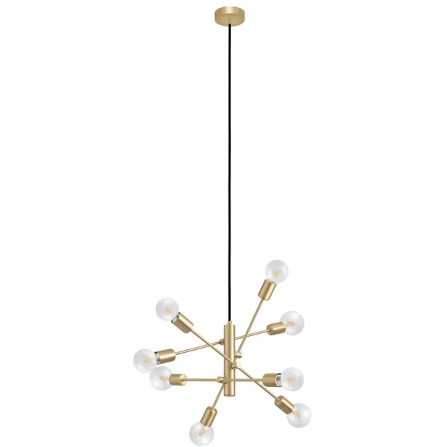 EGLO Gradoli 1 Hanglamp - E27 - ؠ71 cm - Goud Geborsteld Messing;