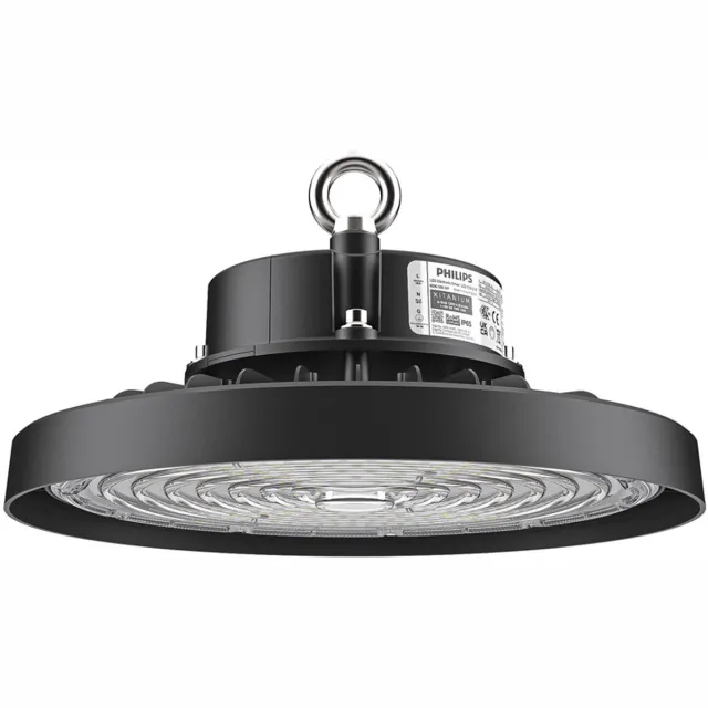 HOFTRONIC Nova LED High Bay - 150 Watt 24000 Lumen (160lm/W) - Philips Driver - 1-10 Volt - 6500K Daglicht wit - Lumileds LED Chips Zwart