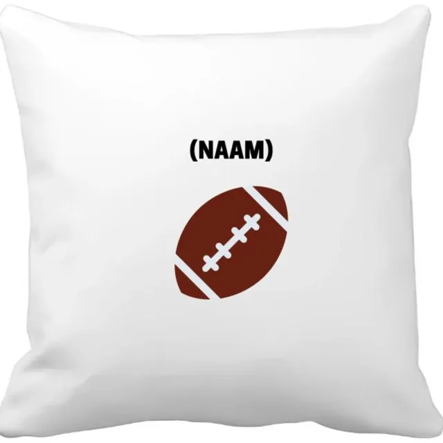 Akyol american football met je eigen naam Kussen hoes - American football - sport liefhebbers - nfl - verjaardag - verjaardagscadeau - mensen die houden van american football - cadeau - kado - geschenk - gift - 40 bij 40 cm Multicolor