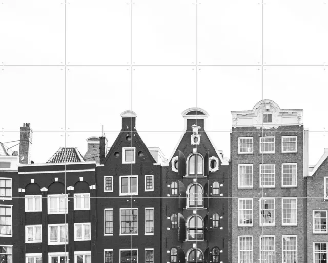 IXXI Amsterdam, Henrike Schenk - 100 x 80 cm - Grote wanddecoratie en posters - Fotografie, Woonkamer, Gang, Architectuur, Stad, Gebouwen Zwart / Zwart en wit / Monochroom