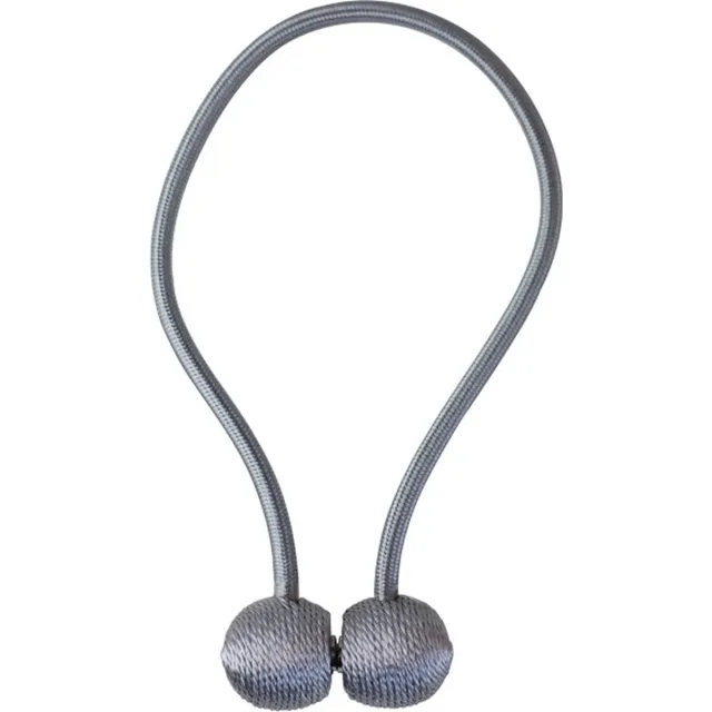 WiseGoods Luxe Magneet Gordijnhouder - Design Embrasse - Gordijn Koord / Houder - Gordijnhaak - Gordijnen Decoratie - Zilver 2st