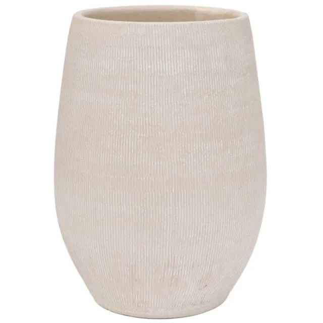 HS Potterie Vaas Miami Beige D296 x wit