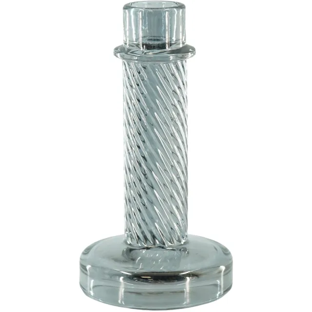 Housevitamin Kandelaar Glas Grijs 8x15 cm - Sfeervolle toevoeging voor elk interieur