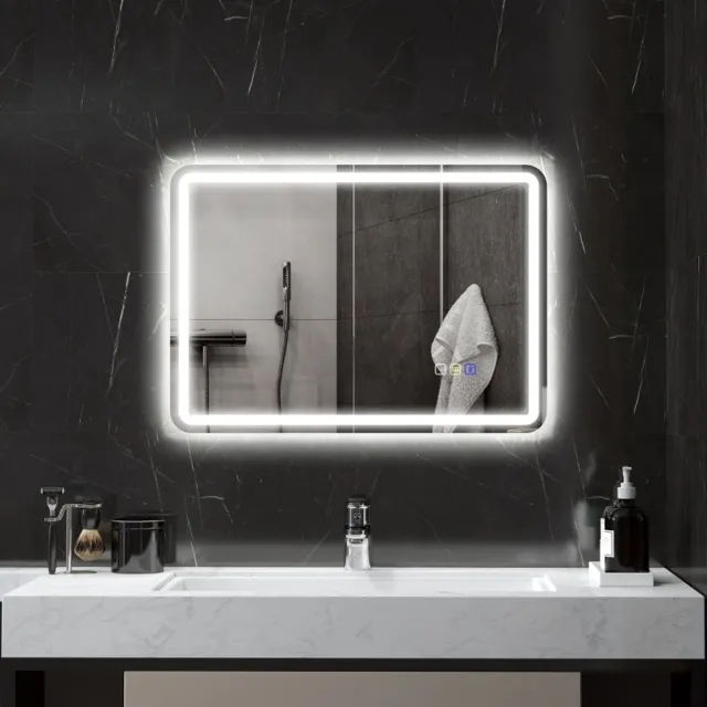 MODENUIT Badspiegel – Ledverlichting En Muziekfunctie – 70 X 50 Cm – Glas – Zilver – Wandmontage – Anti-condens