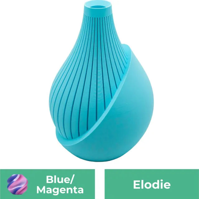 Lovora Elodie moderne vaas – Decoratieve vaas - Blauw / Paars - 3d geprinte vaas – geschikt voor droogbloemen - 30CM