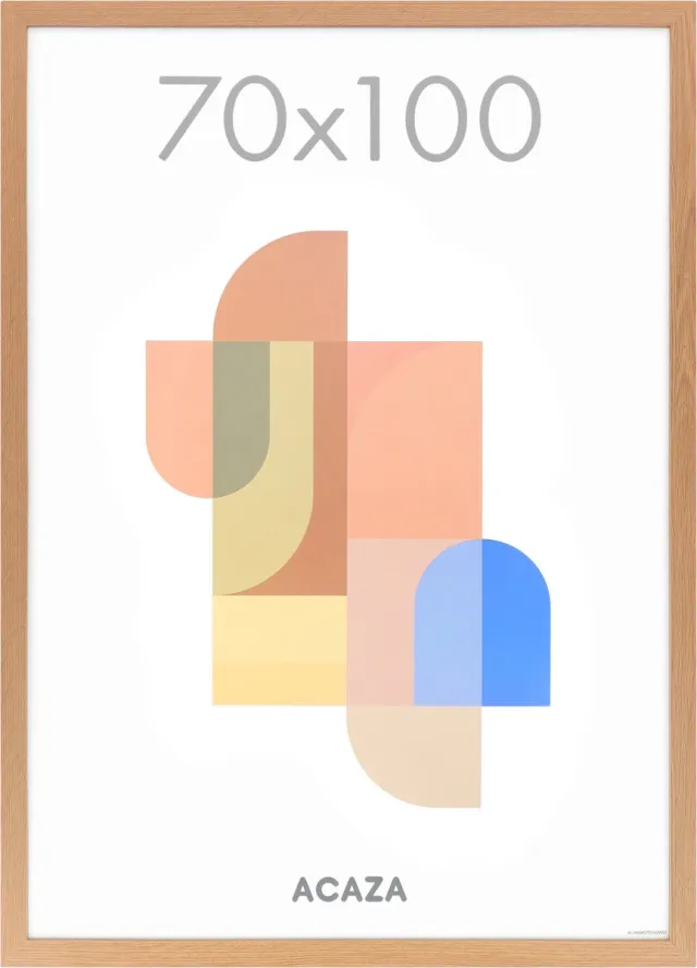 Acaza Fotolijst - Wissellijst voor Posters - Posterlijst van 70x100 cm - Fotolijst uit MDF Hout - Warme Eik
