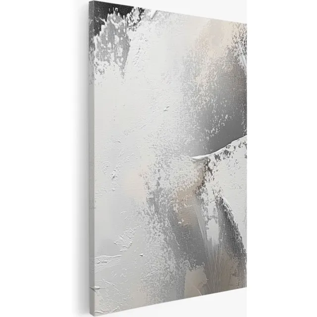Saammp Canvas Schilderij - Neutraal - Abstract - 60x90 - Foto op canvas - Wanddecoratie - Muurdecoratie Woonkamer - Slaapkamer decoratie - Canvas Print Multicolor