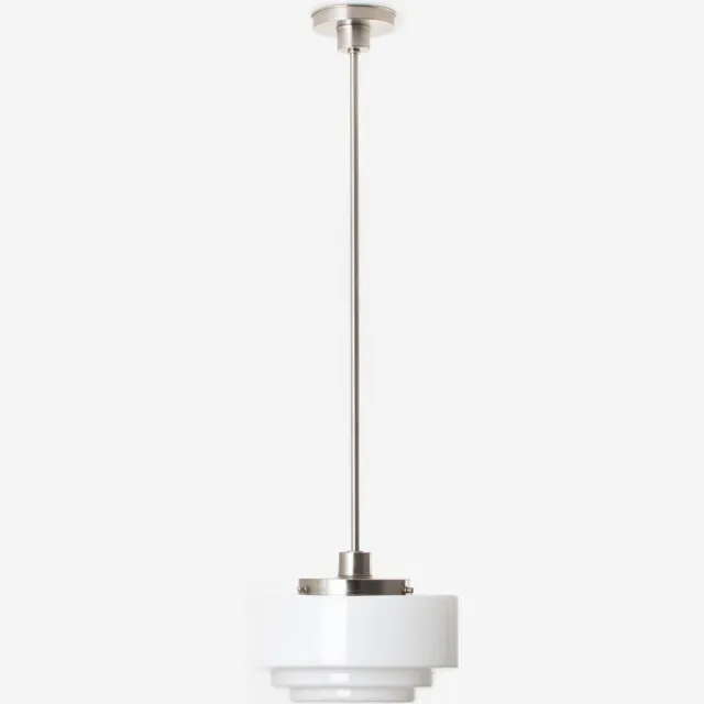 Coloured by Art Hanglamp Getrapt Ø 35 20's Matnikkel - Art Deco Trade