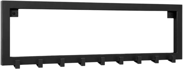 Wibema Meubelen Tipton Wandkapstok Zwart – 11 Haken – 110 x 25 cm – Staal – Handgemaakt – Wibema Mat Zwart