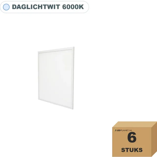 Tsong LED paneel 60x60 cm 9mm - 6 stuks - 36W - Daglichtwit 6000K - 4320 lm - UGR