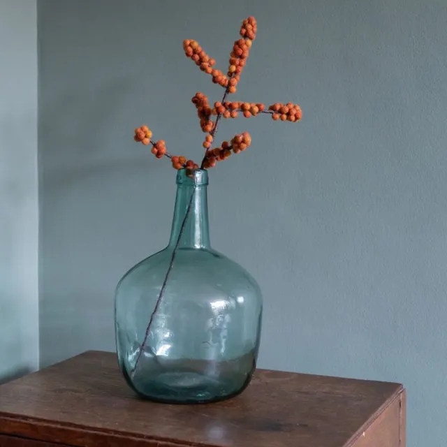 Sjaal met Verhaal Fairtrade Vilt - Tak & Besjes Ilex Hulst Oranje - xxcm - Homedeco Tak-Bes-Ilex-Oranje