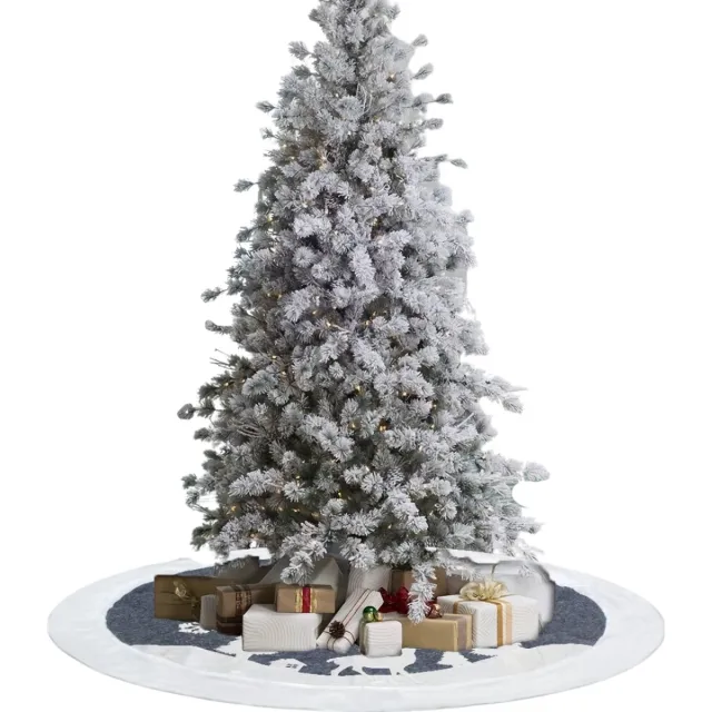 Livano Kerstboomkleed - Kerstkleed - Kerstboomring - Kerstrok - Kerstboomrok Voor Kunstboom - Kerstboomdeken - Kerstboom Mand - Kerstboomrok Wit