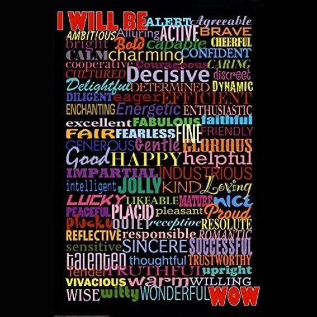 Studio Poster I Will Be 61 x 91,5 cm multi kleur