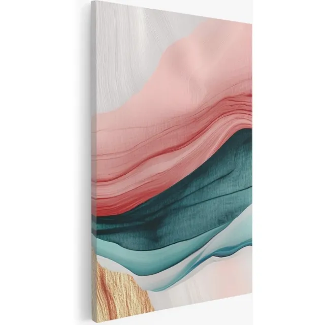 Saammp Canvas Schilderij - impressionistisch - Abstract kunstwerk - 40x50 - Foto op canvas - Wanddecoratie - Muurdecoratie Woonkamer - Slaapkamer decoratie - Canvas Print Multicolor