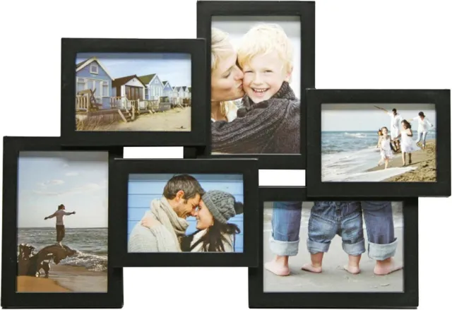 Henzo Fotolijst - Henzo - Holiday Gallery - Collagelijst voor 6 foto's - Fotomaat 10x15 cm - Zwart Zwart - 6 foto's