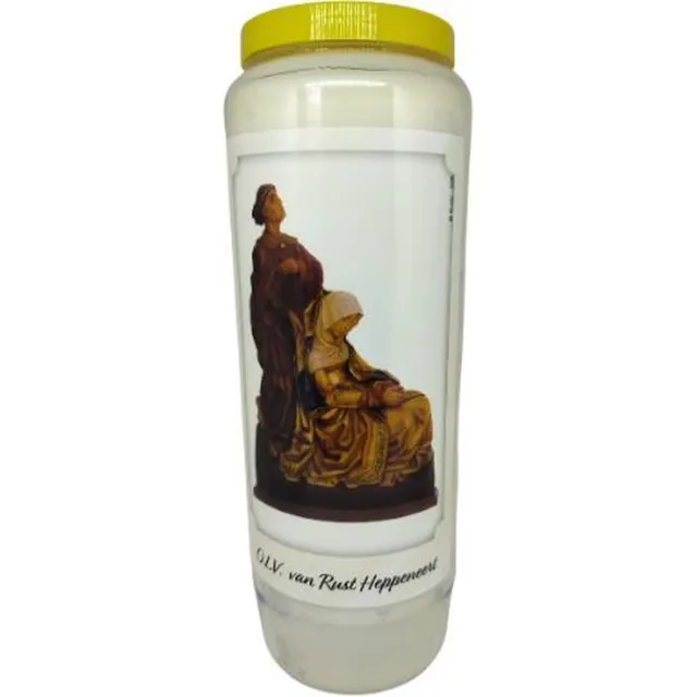 noveenkaars OLV Rust Heppeneert- Noveenkaars - 9 dagen brander (5 stuks) Wit