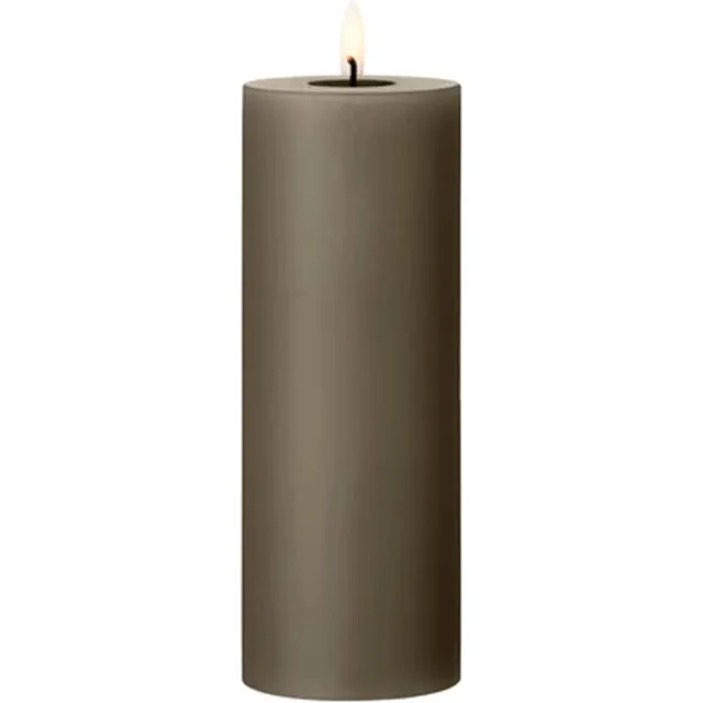 Ester & Erik Led Pillar kaars H20cm caviar Grijs